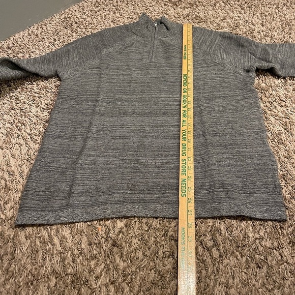 Flag and Anthem NwT Macys gray quarter zip gray cotton sweater - Picture 8 of 10